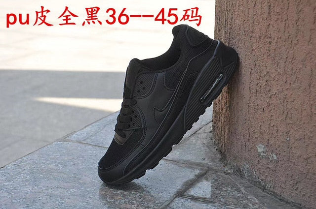 NIKE-Men Women Camouflage Sports Shoes Cushioned Chunky Sole Lace Up Sports Shoes Outdoor AIR MAX 90 - Virtual Blue Store