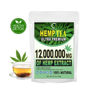 HFU Healthy Detox Hemp Tea 100% Pure Natural Detox Tea Weight Loss Slimming Appetite Suppressant Help Sleep and Relieve Stress - Virtual Blue Store