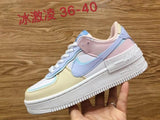 SCHNIKE-air force 1 shadow AF1 Original women Skateboard Shoes Outdoor Red yellow Fashion Sports Sneakers Eur 36-40 - Virtual Blue Store