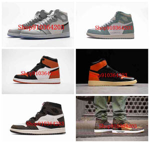 New 1 high OG basketball shoes 1 Royal black toe pine green black court purple white UnC patent designer shoes for men and women - Virtual Blue Store