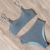 RUUHEE Leopard Swimsuit Women Push Up Bikini 2021 Shirred High Waist Swimwear Female Biquini Brazilian Swimming Bathing Suit - Virtual Blue Store