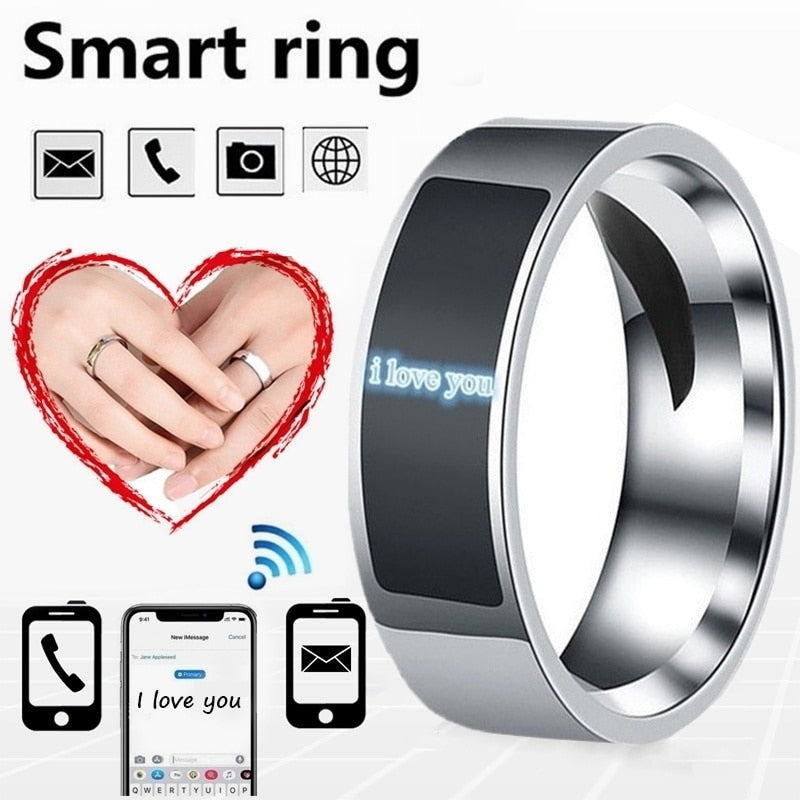 New NFC Smart Ring Finger Digital Ring Smart Wear Connect Phone Equipment Magic Ring Stainless Steel Fashion Jewelry Rings - Virtual Blue Store