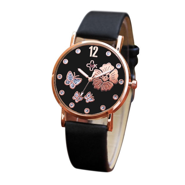 Luxury Watch Women Dress Bracelet Watch Fashion 2021 Fashion Color Strap Digital Dial Leather Band Quartz Analog Wrist Watches - Virtual Blue Store