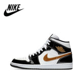 Air Jordan 1 AJ1 Edison Chen co-name white silk copper high-top shoe men's shoe CU2804-100 - Virtual Blue Store