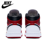 Authentic Original  Air Jordan Retro 1 Mid  AJ1 Men Comfortable Shoes Women Basketball Sneakers - Virtual Blue Store