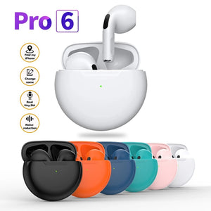 Air Pro 6 TWS Wireless Headphones With Mic Tws Bluetooth Earphone Earbuds  Sport Running Earpiece For Apple iPhone Xiaomi Huawei - Virtual Blue Store