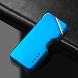 Creative USB Rechargeable Plasma Electric Lighter Metal Windproof Laser Induction Dual Arc Lighter With Power Display - Virtual Blue Store