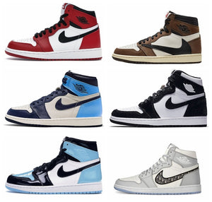 2021 New  Air Jordan 1 Men FileRecv AJ 1 Chicago Red mid-top basketball shoes size Comfortable Woman Size 36-46 - Virtual Blue Store