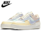 AuthenticAir Force 1 Shadow AF1 Low One Pale Ivory Pastel Sail Spruce Aura Women Skateboarding Shoes Sports Sneakers - Virtual Blue Store