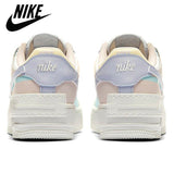 AuthenticAir Force 1 Shadow AF1 Low One Pale Ivory Pastel Sail Spruce Aura Women Skateboarding Shoes Sports Sneakers - Virtual Blue Store