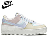 AuthenticAir Force 1 Shadow AF1 Low One Pale Ivory Pastel Sail Spruce Aura Women Skateboarding Shoes Sports Sneakers - Virtual Blue Store