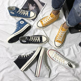 Women's Fashion 2020 Vulcanized Shoes Woman Sneakers New Rainbow Retro Canvas Shoes Flat Fashion Comfortable High Shoes Women