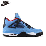 Original NlKE Air Jordan 4 Retro High Quality Jumpman AJ4 Men's Basketball Shoes Comfortable Breathable Women Sneakers - Virtual Blue Store