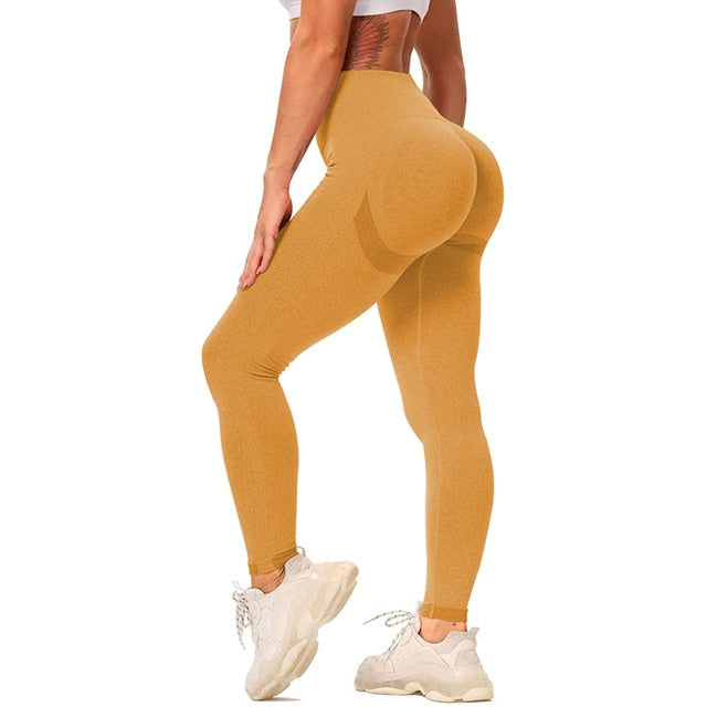 Women Yoga Pants Push Up Workout Leggings for Fitness Sport Legging Gym Activewear High Waist Seamless Tights Running Trousers - Virtual Blue Store