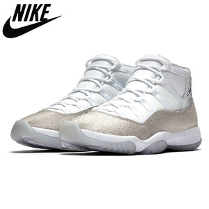 Original Authentic Original Air Jordan Retro 11 Men Basketball Shoes Metallic Silver Comfortable Breathable Sneakers 36-47 - Virtual Blue Store