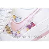 Hot Sale NIKE-Zapatillas Air Force 1 AF1 Low Flowers Sneakers Women Sports Fashion Casual Flat Shoes - Virtual Blue Store