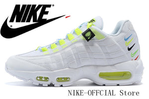 Authentic original AIR MAX 95 TT Men's Running Shoes Air Cushion Breathable Running Shoes black whiteSize 40-46 - Virtual Blue Store