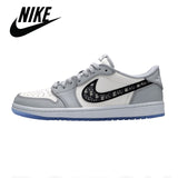 Authentic men Nlke Air Jordan 1 Travis Scott Low Retro Original OG Low Aj1 Men Basketball Shoes Outdoor Sport men and women - Virtual Blue Store