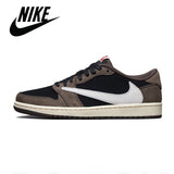 Authentic men Nlke Air Jordan 1 Travis Scott Low Retro Original OG Low Aj1 Men Basketball Shoes Outdoor Sport men and women - Virtual Blue Store