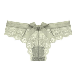 New Sexy Lace String Transparent Panties Women Back Cute Bow Thong Female Seamless G String Fashion Underwear Ladies T-back - Virtual Blue Store