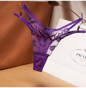 VDOGRIR Sexy Women Lace Panties Underwear Thin Belt Thongs Low Waist G-String Hot Woman String Low Waist Lady Lingerie Tanga - Virtual Blue Store