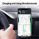 Fast Qi Car Wireless Charger For iPhone XS Max XR X Samsung S10 S9 Intelligent Wireless Charging Phone Car Holder For Xiaomi - Virtual Blue Store