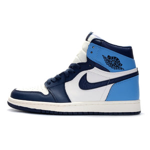 Authentique Original  Air Jordan rétro 1 mi OG Bio bidouille AJ1 hommes chaussures femmes basket-ball baskets Chicago - Virtual Blue Store