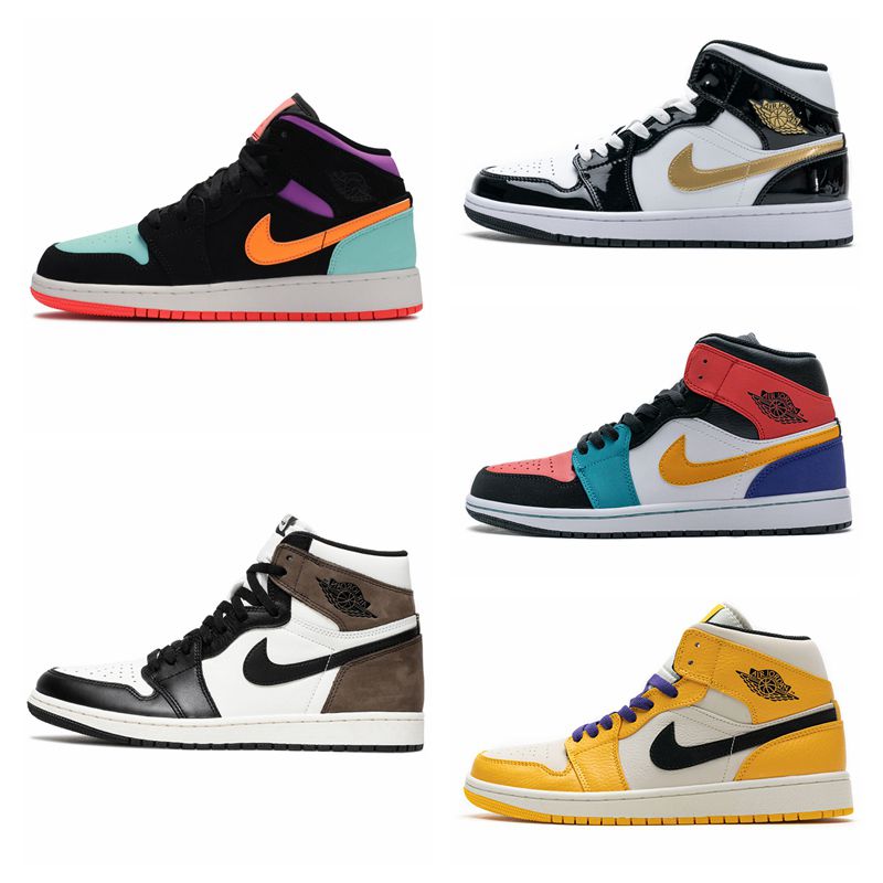 Original auténtico  Air Jordan Retro 1 de OG Bio hackear AJ1 hombres zapatos mujeres zapatillas de baloncesto air jordan 1 r - Virtual Blue Store
