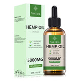 100% Organic Hemp Seeds Oil 30ml Contains 5000-10000 mg Flower Element Effective for Relax mind Body anti-anxiety Sleep better - Virtual Blue Store