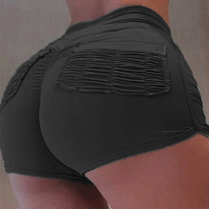 High Waist Solid Color Peach Hip Sexy Sports Pants Running Hip Tight Pants Women Fitness Jogging Gym Stretch Pocket Sports Pants - Virtual Blue Store