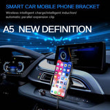 A5 10W Wireless Car Charger Automatic Clamping Fast Charging Phone Holder Mount Car for iPhone 11 Huawei Samsung Smart Phones - Virtual Blue Store