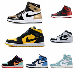 -zapatillas de baloncesto Air Jordan Retro 1 Mid AJ para hombre y mujer, auténticas y originales, cómodas - Virtual Blue Store