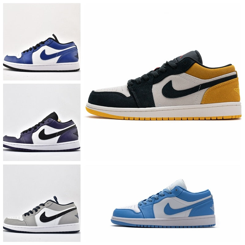 D'origine  Air Jordan 1 AJ1 OG rouge et bleu couleur crochet coupe moyenne basketball pour hommes respirant chaussures taill - Virtual Blue Store