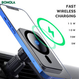 Bonola 15W Magsafe Wireless Car Charger For iPhone 12 Pro Max/12Pro/12Mini/12 Fast Charging Wireless Charger Car Phone Holder