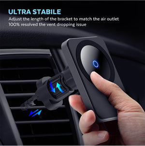 Bonola 15W Magsafe Wireless Car Charger For iPhone 12 Pro Max/12Pro/12Mini/12 Fast Charging Wireless Charger Car Phone Holder - Virtual Blue Store