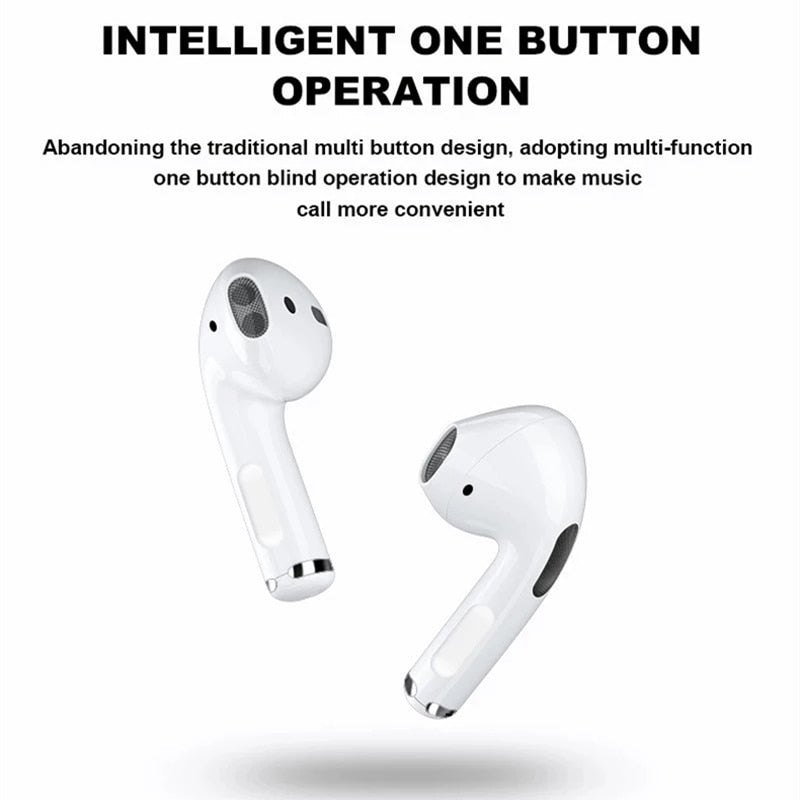 Mini Pro 4 TWS Bluetooth Earphones Hi-Fi Wireless Headphones In-Ear Stereo Earbuds Hands-Free Headset For Smart Phone - Virtual Blue Store