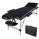 Three Colors 3 Sections Folding Aluminum Tube Beauty Bed  SPA Bodybuilding Massage Table Salon Furniture