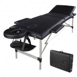 Three Colors 3 Sections Folding Aluminum Tube Beauty Bed  SPA Bodybuilding Massage Table Salon Furniture - Virtual Blue Store