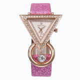 2021 Women Watches Creative Luxury Triangle Rhinestone Dial Frosted Strap Ladies WristWatch Fashion Quartz Watch Relojes Mujer - Virtual Blue Store