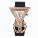 2021 Women Watches Creative Luxury Triangle Rhinestone Dial Frosted Strap Ladies WristWatch Fashion Quartz Watch Relojes Mujer - Virtual Blue Store