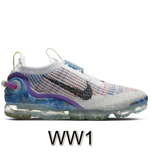 Vapormax  2020 Men's Flyknit Running Shoes Moc Laceless FK Black Oreo Red Blue Women Sneakers Trainers Sports Release Shoes - Virtual Blue Store
