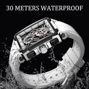2021 New Men Watches LIGE Top Brand Luxury Waterproof Quartz Square Watch For Men Date Sport Hollow Clock Male Relogio Masculino - Virtual Blue Store