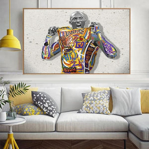 Basketball Star MAMBA Forever Kobe Bean Bryant Canvas Painting Black Mamba Fans Memorial Poster Study Bedroom Decor Wall Art - Virtual Blue Store