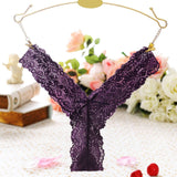 Sexy Lace Floral Thong Ladies Panties Embroidered Mesh Yarn Perspective Young Women Girls Underwear Hot T Pants G-String Thongs - Virtual Blue Store