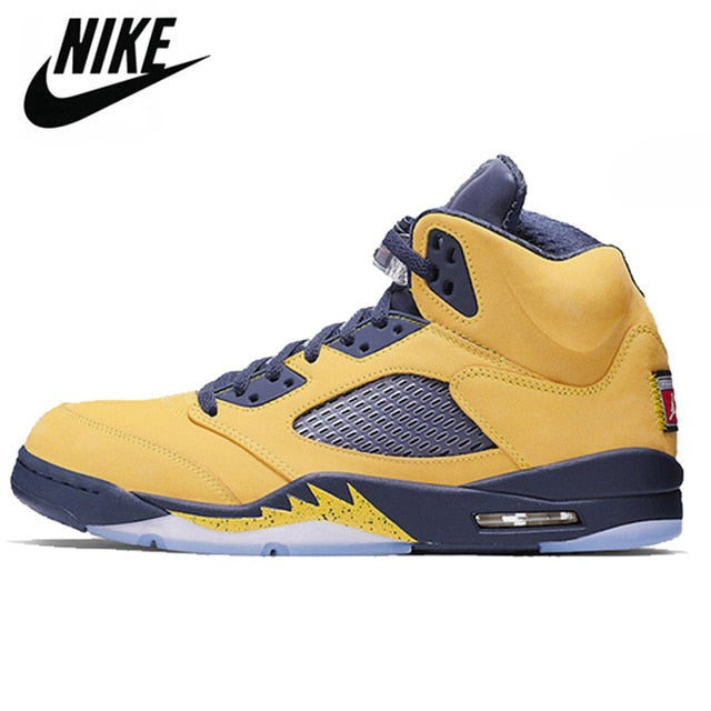 Air aj 5 Basketball Shoes Neon What The  AJ 5 Comfortable Breathable Sneakers Shoes 7-13 - Virtual Blue Store