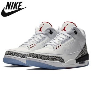 Air aj Retro 3 Men Basketball Shoes OG Black Cement AJ 3 Comfortable Breathable Sneakers 7-13 - Virtual Blue Store