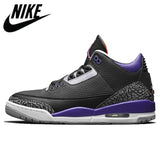 Air aj Retro 3 Men Basketball Shoes OG Black Cement AJ 3 Comfortable Breathable Sneakers 7-13 - Virtual Blue Store