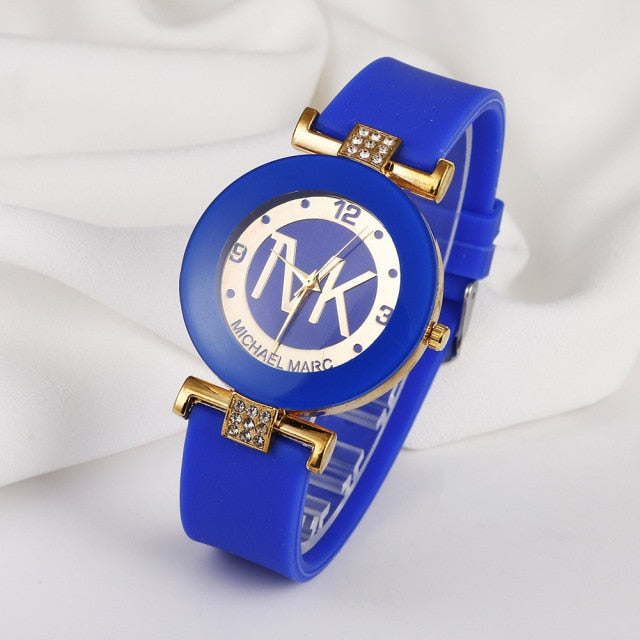 Monres 2021 Spring New Products Fashion Quartz Crystal Silicone Comfortable Soft Strap Ladies Casual Watch Reloj Mujer - Virtual Blue Store