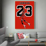 Canvs Poster JORDAN 23 CANVAS Bulls Flyer Michael Jordan and James Fan Poster Print Canvas Painting Boy Room Decoration Painting - Virtual Blue Store