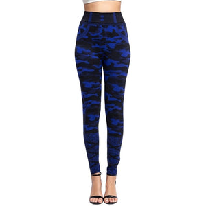 Women's Imitation Jeans Leggings Pants Stretchable Slim Fitness Leggings Faux Denim Jeans High Hips Sports Pencil Pants Casual - Virtual Blue Store